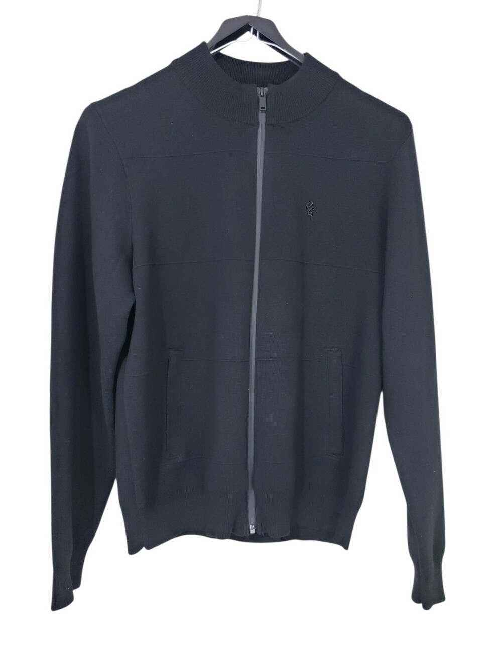 Robert Graham Men's Black Zip-Up Knit Sweater